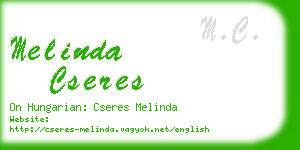 melinda cseres business card